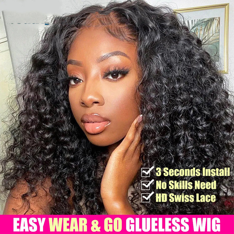 Water-wave Lace Wigs Made From Glue-free Authentic Peruvian Human Hair