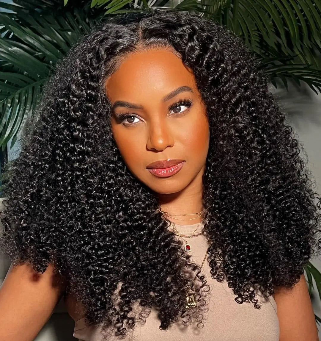 Kinky Curly Lace Frontal Wig Wear Go Glueless Wig Afro Curly Human Hair Wigs 7x5 HD Transparent Lace Closure Wig