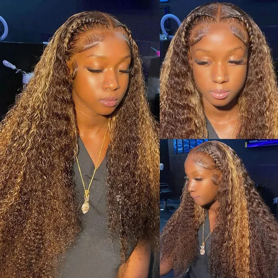 Curly Loose Deep Wave Lace Forehead Wig 13x4